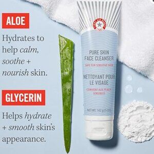 First Aid Beauty Pure Skin Face Cleanser - Full Size 5oz/142g Sealed